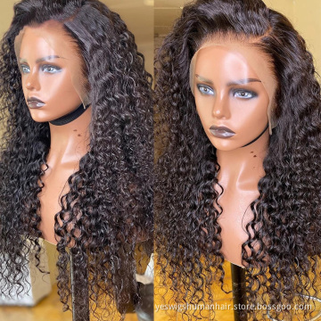 Cheap Wholesale Afro Curly Raw Brazilian Virgin Human Hair Hd Full Lace Frontal Wig Pre Plucked Lace Front Wig Human Hair Vendor